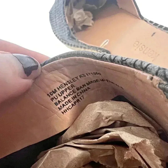 Kensie Hensley Snake Print Snakeskin Mules Slip Ons Flats Women's Size 10 - Picture 7 of 8